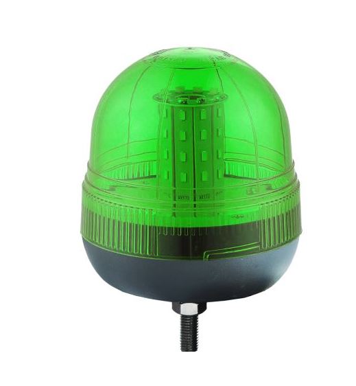 Single Bolt Green LED Beacon 12/24V