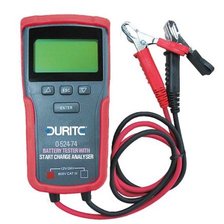 Electronic Battery Tester with Start/Charge Analyzer - 12/24V